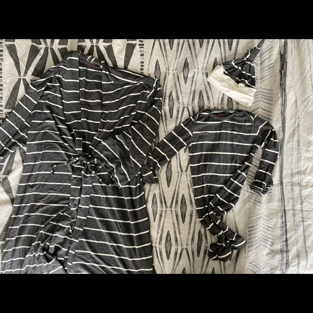 Matching mom and baby - adult robe and baby gown